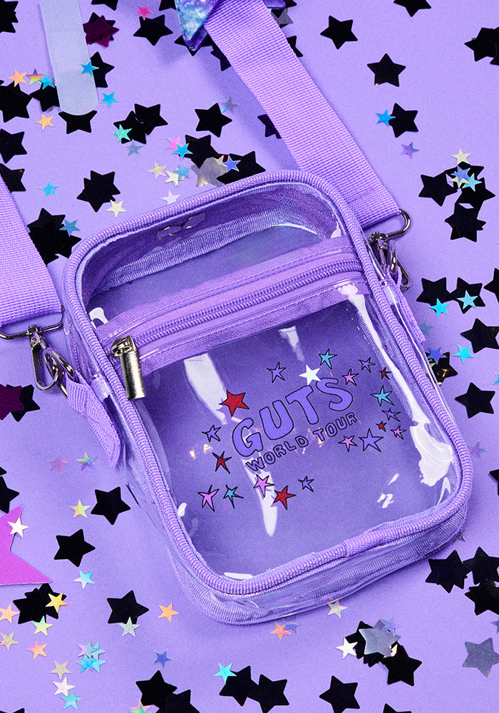 GUTS world tour clear crossbody bag