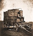 Image 37Roger Fenton's Photographic Van, 1855, formerly a wine merchant's wagon; his assistant is pictured at the front. (from Photojournalism)