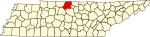 State map highlighting Sumner County