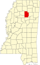 State map highlighting Calhoun County