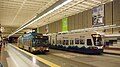 Metro bus and light rail train at University Street station