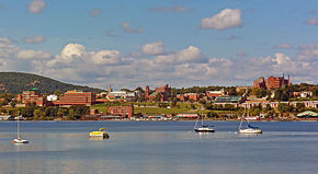 Downtown Newburgh from Beacon, across the Hudson River