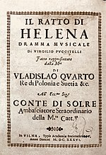 Title page of a libretto