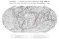 Image 3A plate tectonics map with volcano locations indicated with red circles