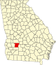 State map highlighting Lee County