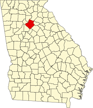 Map of Georgia highlighting Gwinnett County