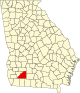 State map highlighting Mitchell County