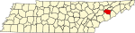 State map highlighting Jefferson County