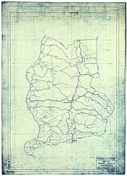 A detailed map published by the Tennessee Valley Authority depicting Perry County prior to the construction of dams downstream on the Tennessee River and the inundation of some of the county's alluvial land.