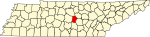 State map highlighting Cannon County