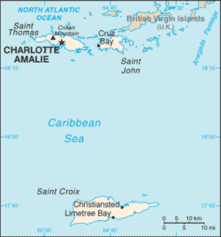 Map of the U.S. Virgin Islands