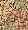 Map published in 1888. Shows Newport News & Mississippi Valley Railroad running through Tipton and Lauderdale Counties in Tennessee.