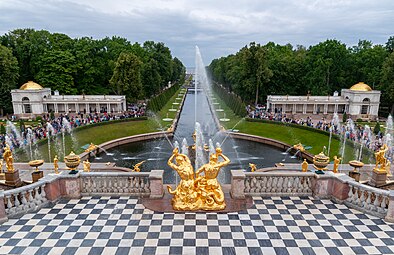 Peterhof Gardens, Saint Petersburg, Russia, unknown architect, 1746–1758[83]