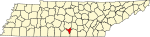 State map highlighting Moore County