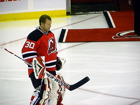 Martin Brodeur during game at Prudential Center vs Ottawa 11-25-09 3.jpeg