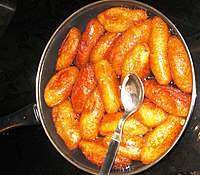 Fried, sweetened sweet potato, India