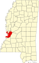 State map highlighting Warren County