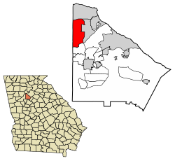 Location in DeKalb County and the state of Georgia