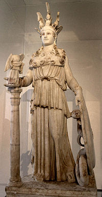 ایتھینا، ایتھنز کی سرپرست دیوی؛ (قومی آثار قدیمہ کا عجائب گھر، ایتھنز)