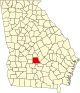 State map highlighting Wilcox County