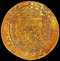 Detailed reverse of a gold coin