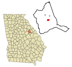 Location in Warren County and the state of Georgia