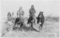 Image 2"Geronimo's camp before surrender to General Crook, March 27, 1886: Geronimo and Natches mounted; Geronimo's son (Perico) standing at his side holding baby." By C. S. Fly. (from Photojournalism)