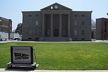 the courthouse with its clock tower