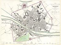 1835 City Map of Florence, still largely in the confines of its medieval city centre