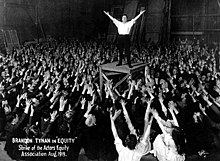 view of Brandon Tynan at a performance during the 1919 Actors' Equity strike