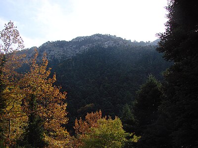 One of the peaks of Dirfi mountain.