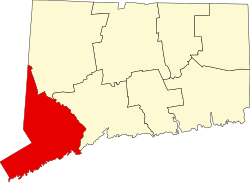 Map of Southwestern Connecticut