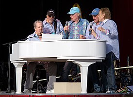 The Beach Boys during the band's 2012 reunion tour. From left: Brian Wilson, David Marks, Mike Love, Bruce Johnston and Al Jardine.