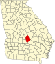 State map highlighting Dodge County