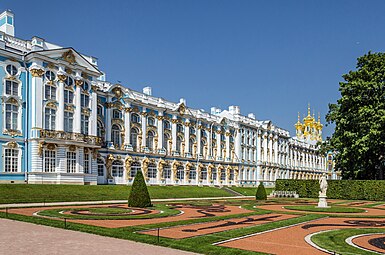 Tsarskoe Selo, Pushkin, Russia, by Francesco Bartolomeo Rastrelli, 1749–1756[85]