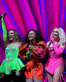 Little Mix in 2022 From left to right: Jade Thirlwall, Leigh-Anne Pinnock and Perrie Edwards