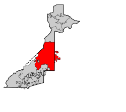 Map of Fulton County, Georgia, with Atlanta highlighted.