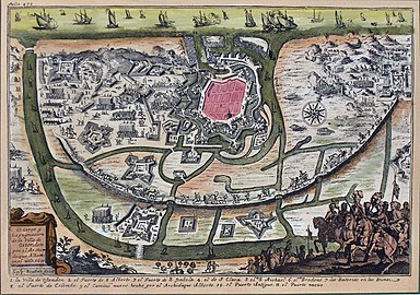 Map of Ostend during the siege in 1601