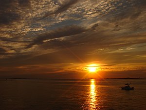 A sunset in The Great South Bay.