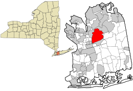 Location in Nassau County and the state of New York