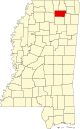 State map highlighting Union County