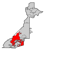 Location in Fulton County and the state of Georgia