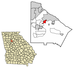 Location in DeKalb County and the state of Georgia