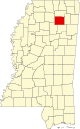 State map highlighting Pontotoc County