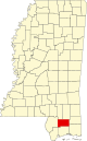 State map highlighting Stone County