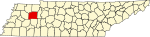 State map highlighting Carroll County