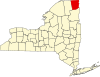 State map highlighting Clinton County