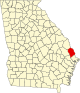 State map highlighting Effingham County