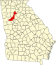 State map highlighting Fulton County