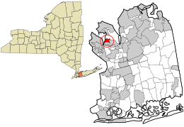 Location in Nassau County and the state of New York